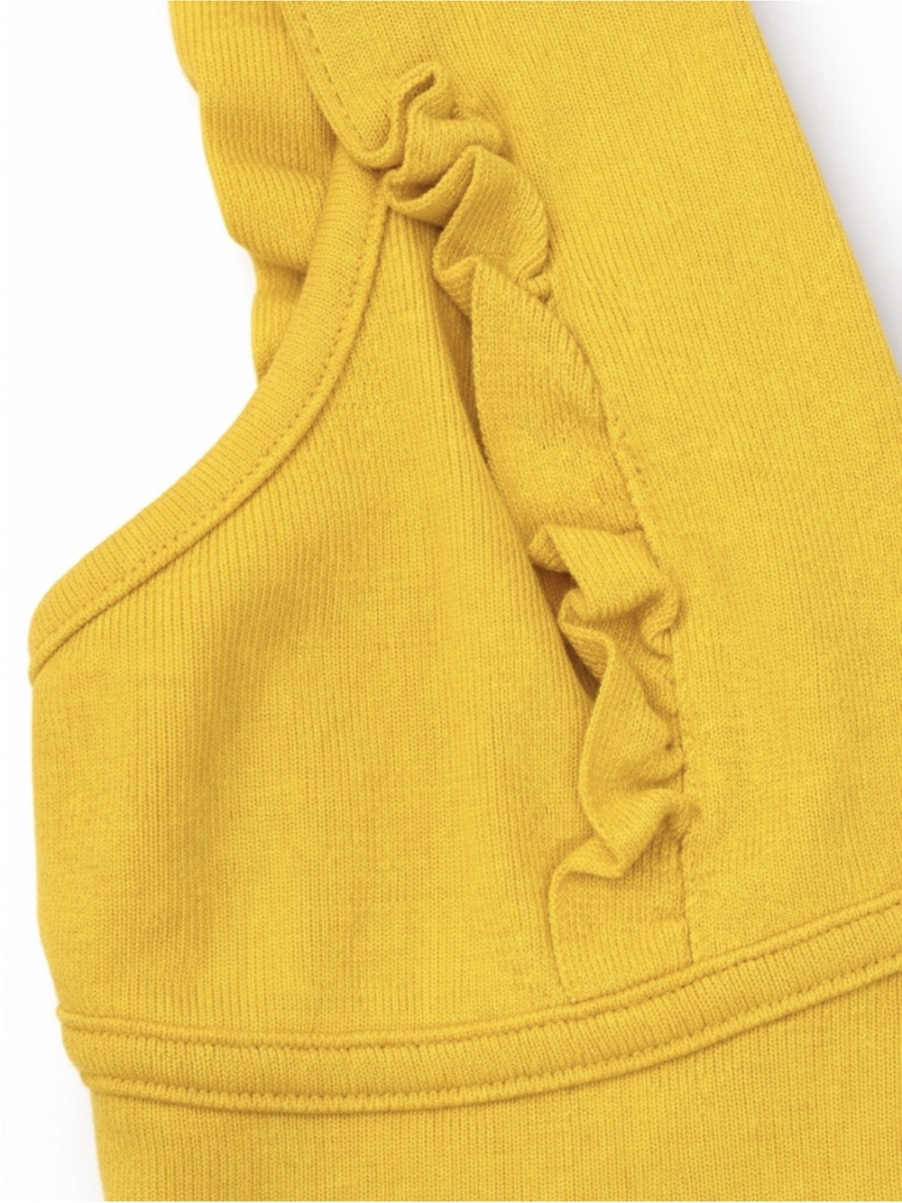Zara Yellow Ruffle Cropped Top - Picture 3 of 4